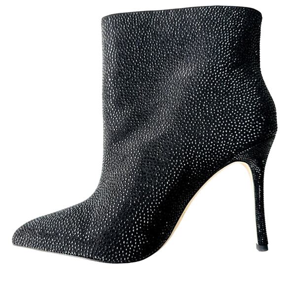 L'Agence Mariette Rhinestone Strassed Ankle Boot Size 9 NEW Stiletto Bootie - Picture 4 of 12